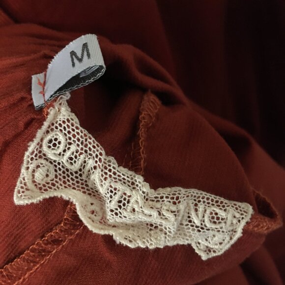 French Quintessence Elgantine Dress in Burnt Orange Terracotta Corduroy - Picture 11 of 16